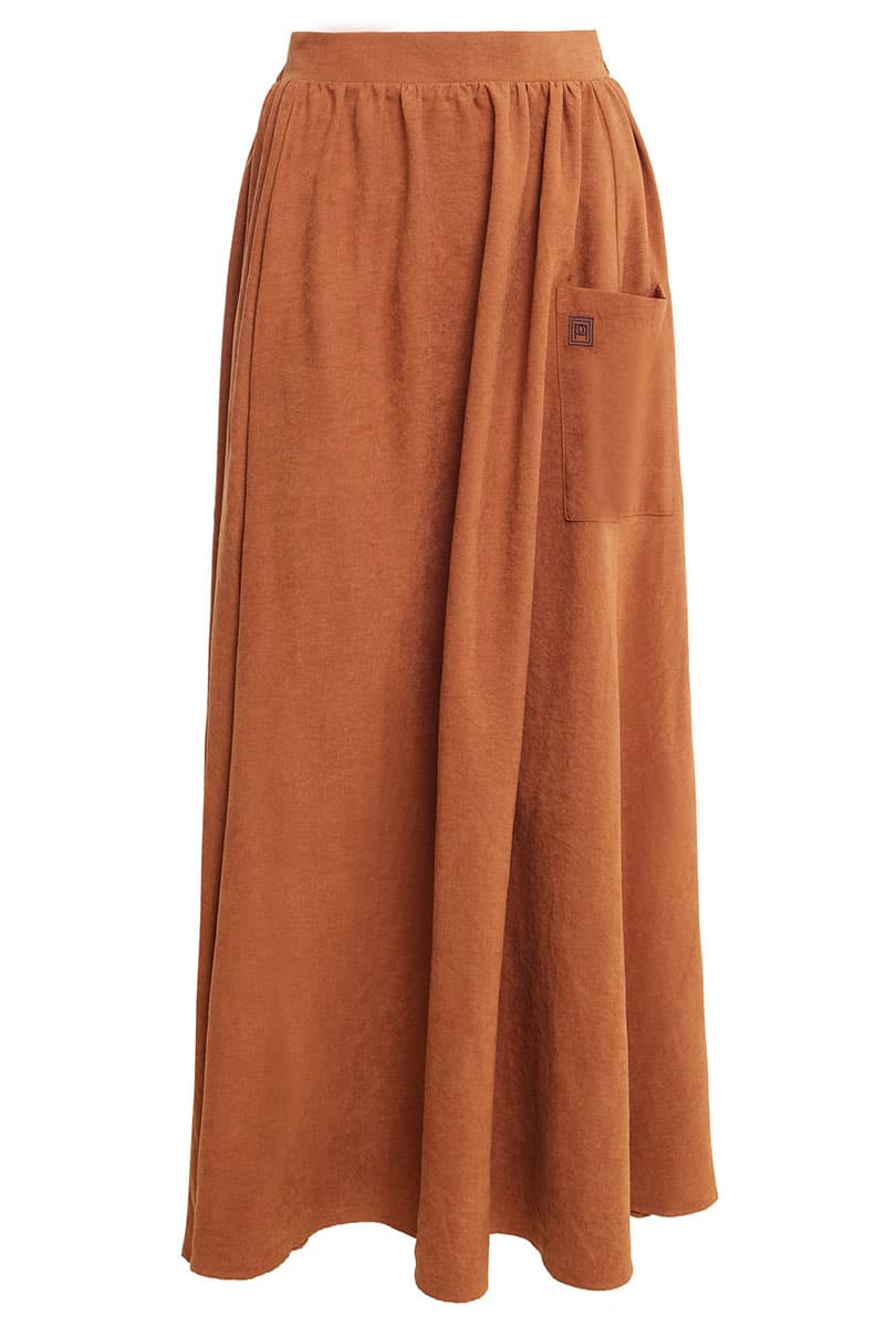 Perfect Pocket A-Line Skirt - Gingerbread - Image 2