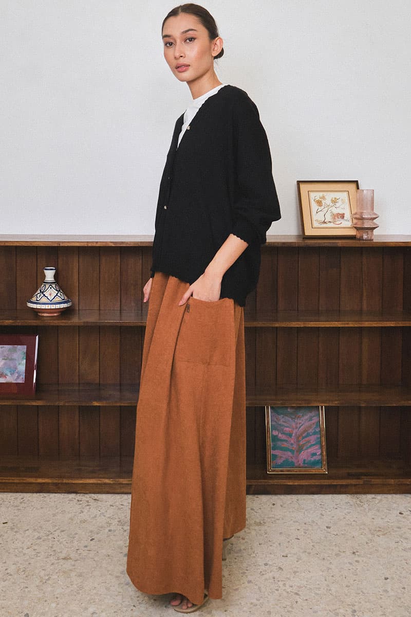 Perfect Pocket A-Line Skirt - Gingerbread - Image 3