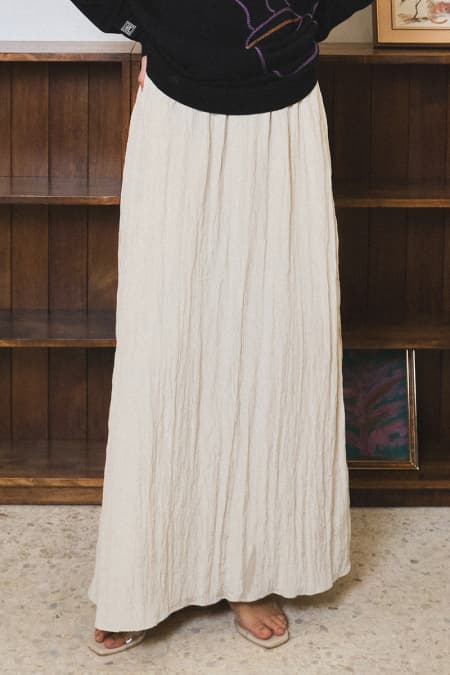 Mehreen A-Line Skirt - Ecru