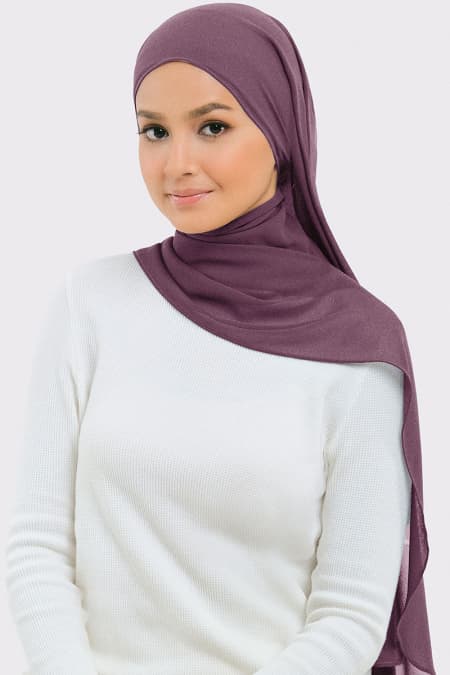 Aida Chiffon Tudung Headscarf - Elderberry