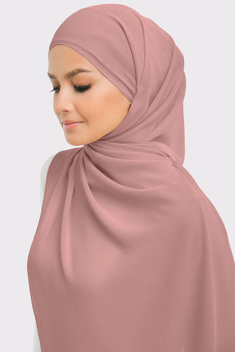 Aida Chiffon Tudung Headscarf - Clay - Image 2