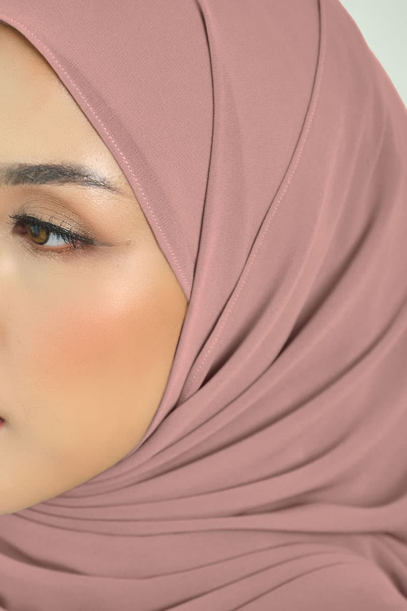 Aida Chiffon Tudung Headscarf - Clay - Image 3