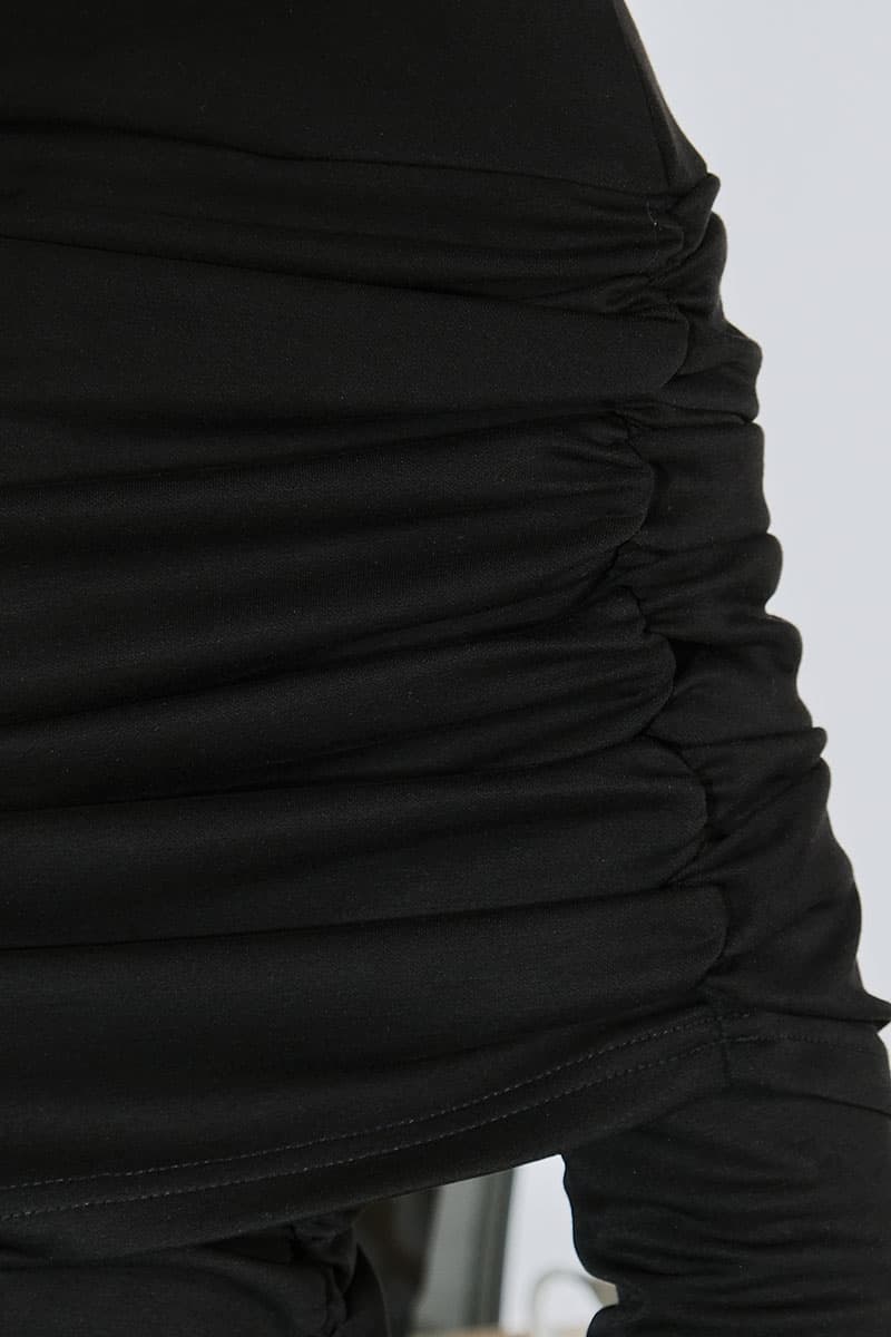 Falak Gathered Blouse - Raven - Image 5