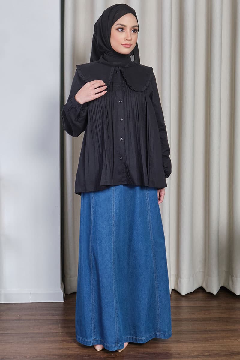 Anabia A-Line Skirt - Medium Wash - Image 3