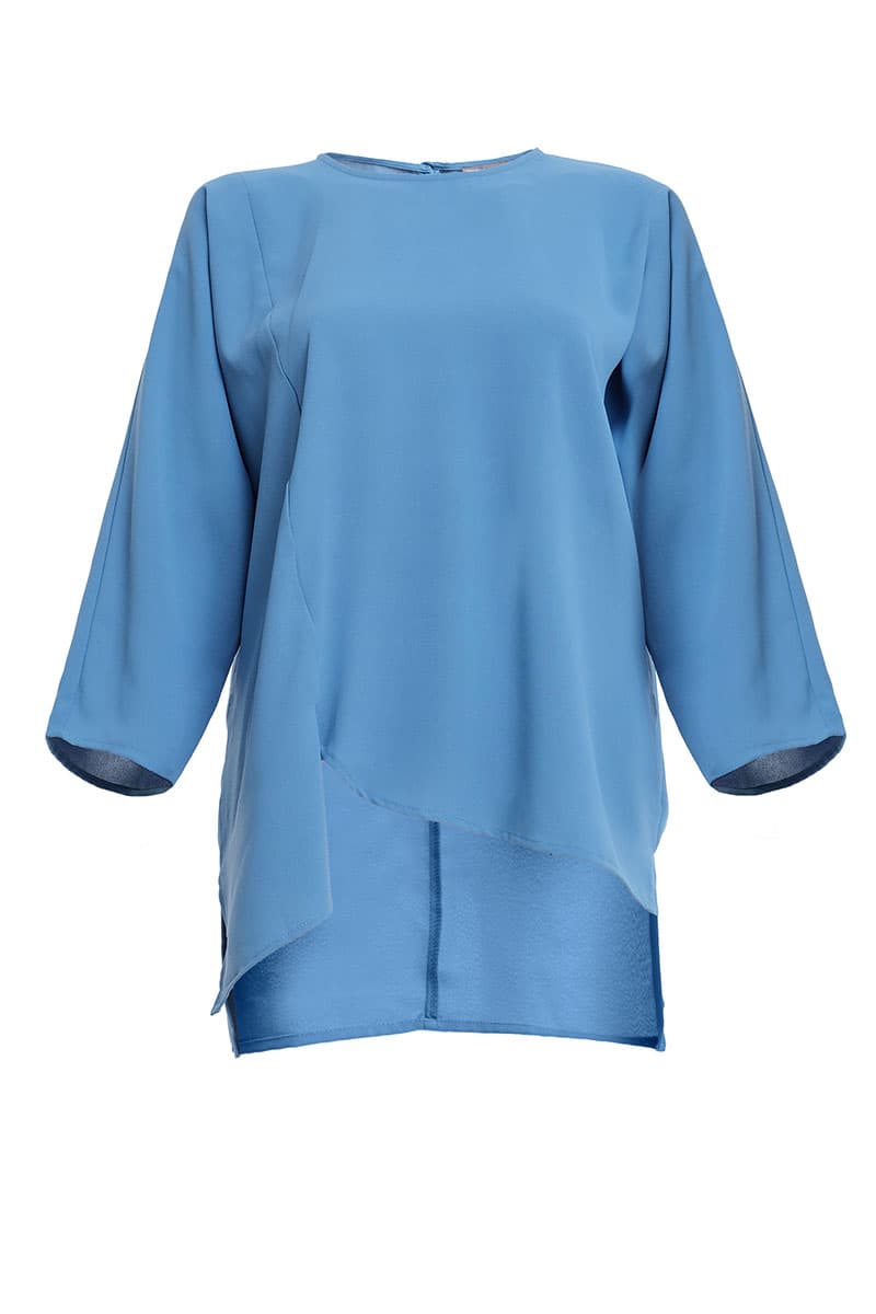Raye Flared Blouse - Blue - Image 2