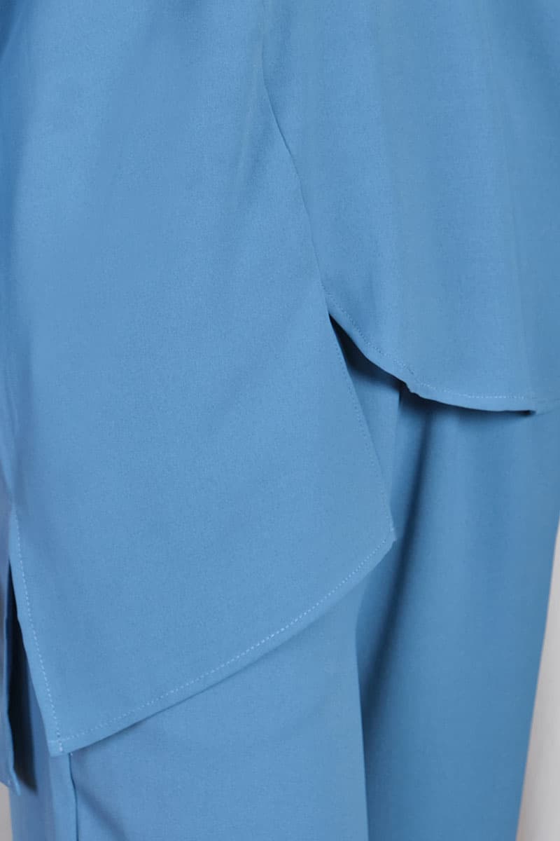 Raye Flared Blouse - Blue - Image 5