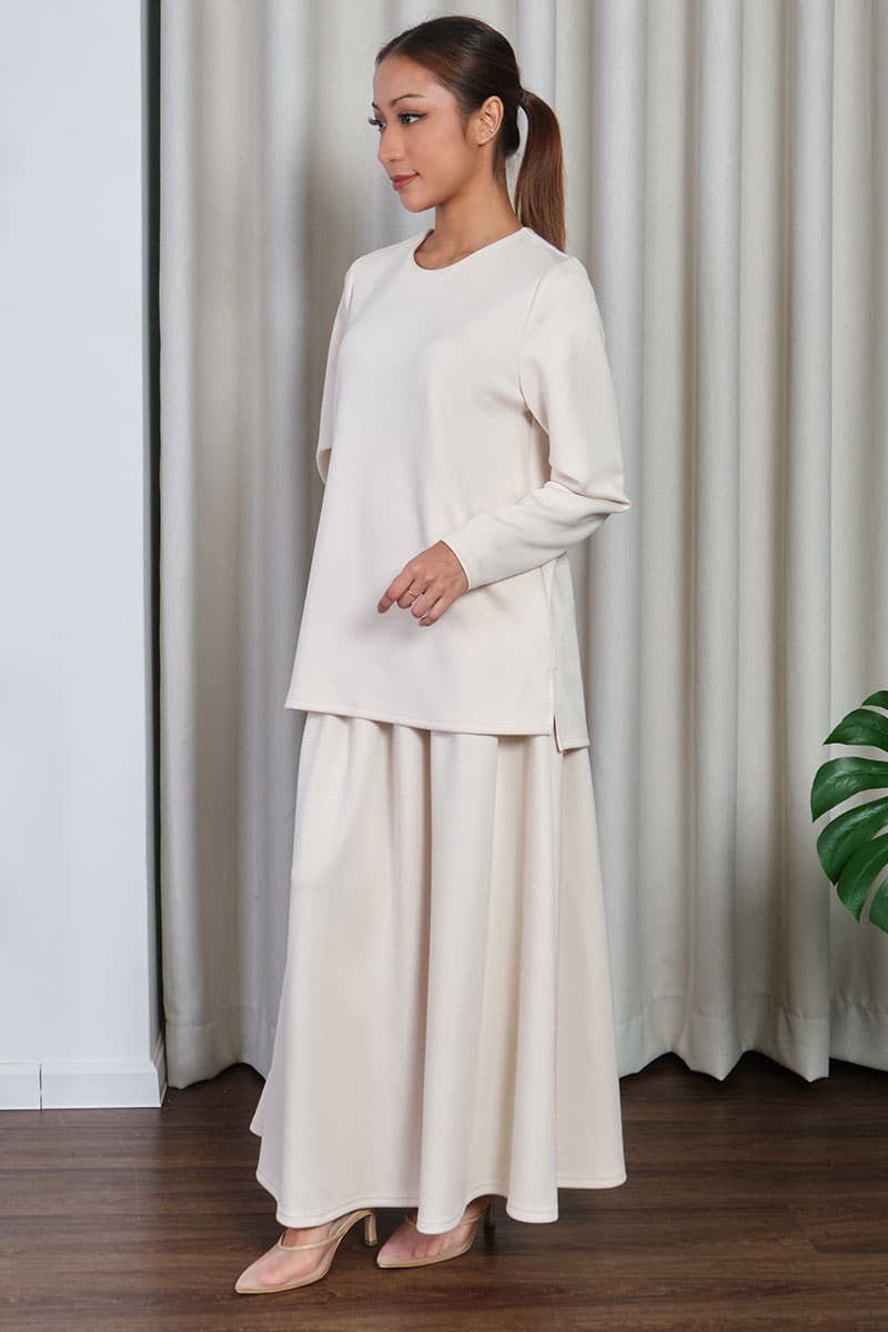 Melon Round Neck Blouse - Oatmilk - Image 3