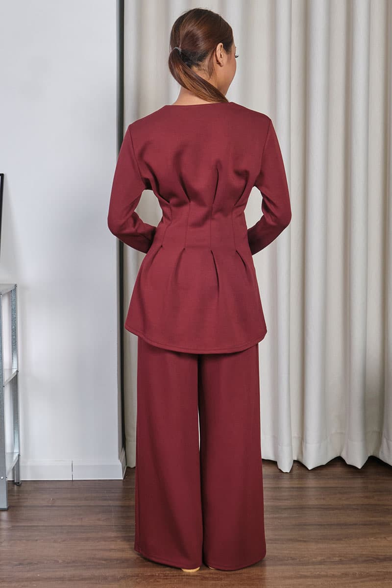 Canyon Wide Legged Pants - Deep Wine - Image 4