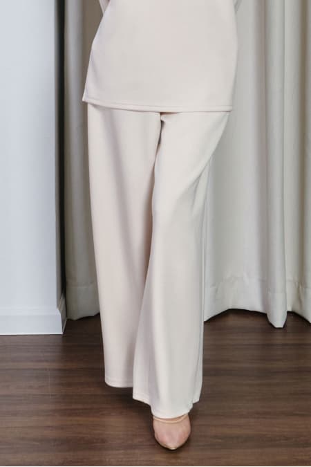 Canyon Wide Legged Pants - Oatmilk