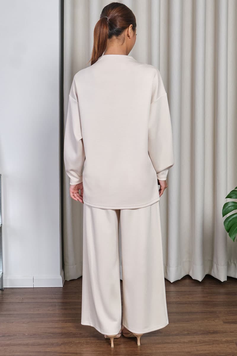Canyon Wide Legged Pants - Oatmilk - Image 4