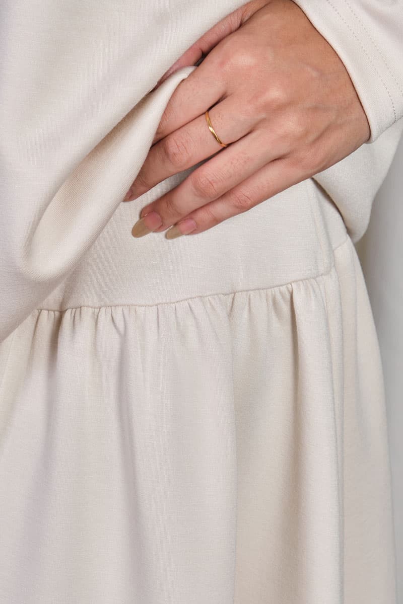 Damien A-line Skirt - Oatmilk - Image 5