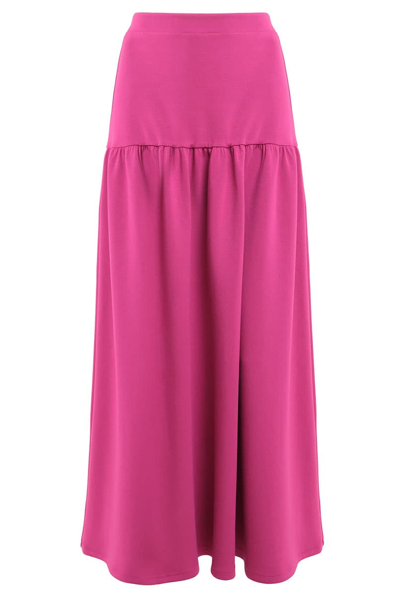 Damien A-line Skirt - Fuchsia - Image 2