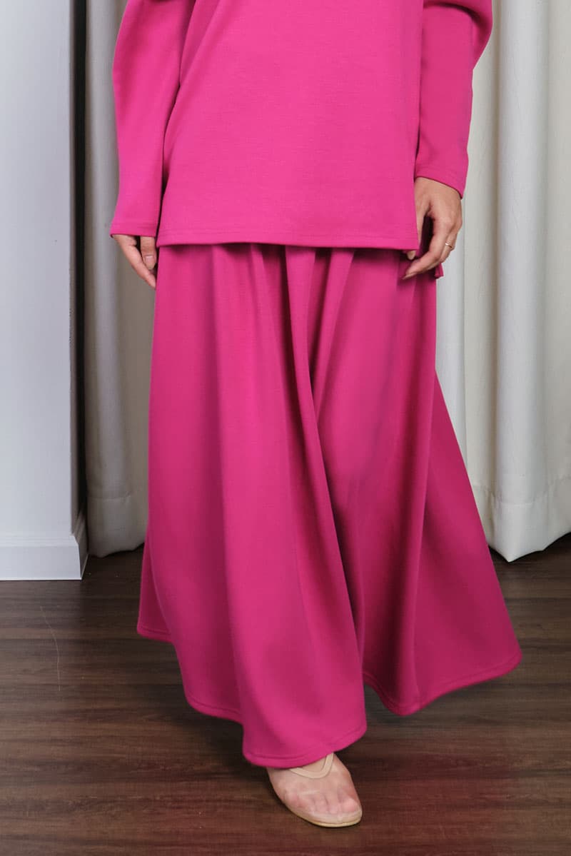 Damien A-line Skirt - Fuchsia - Image 1