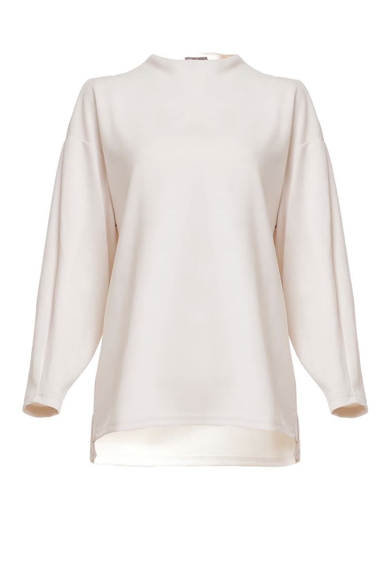 Denali High Neck Blouse 2.0 - Oatmilk - Image 2