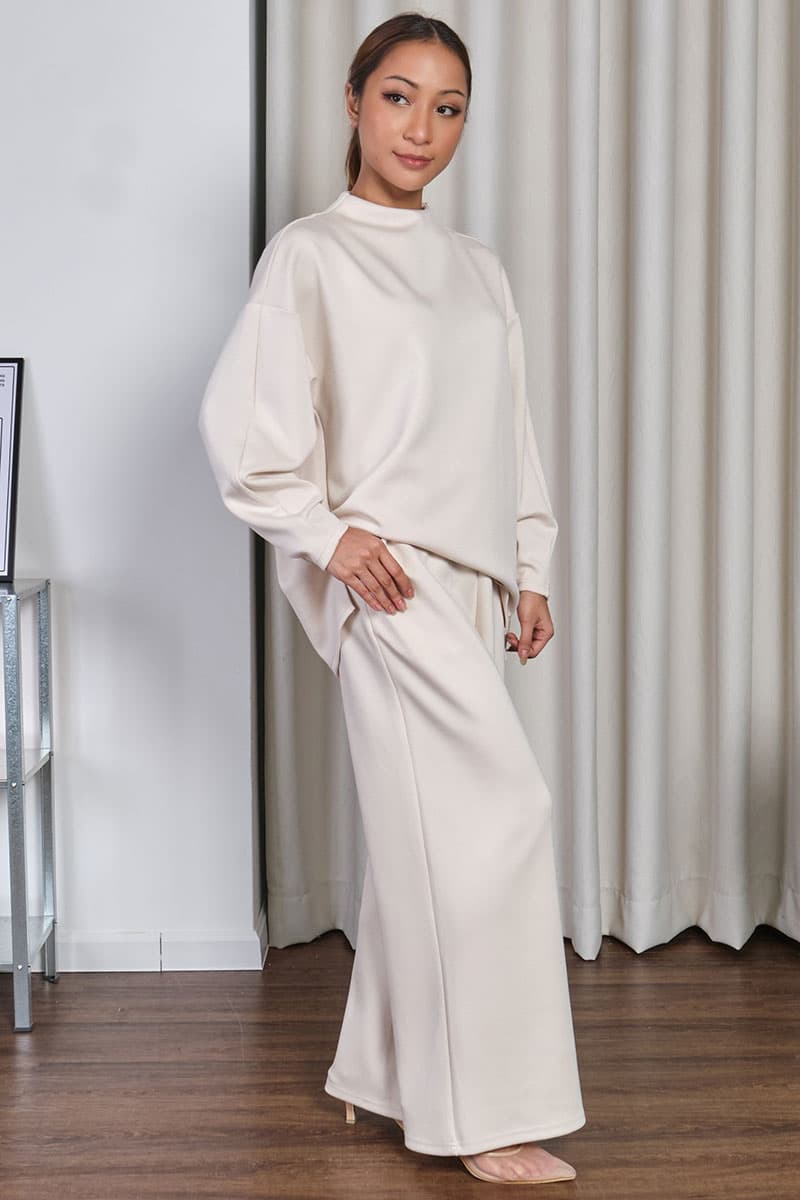 Denali High Neck Blouse 2.0 - Oatmilk - Image 3