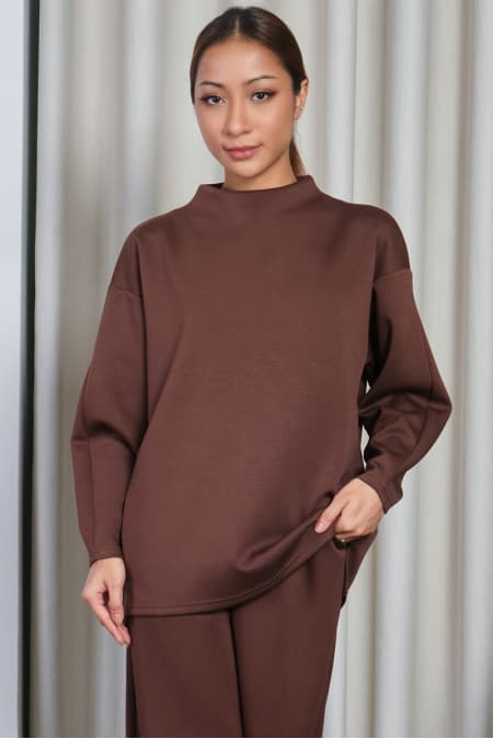 Denali High Neck Blouse 2.0 - Pinecone