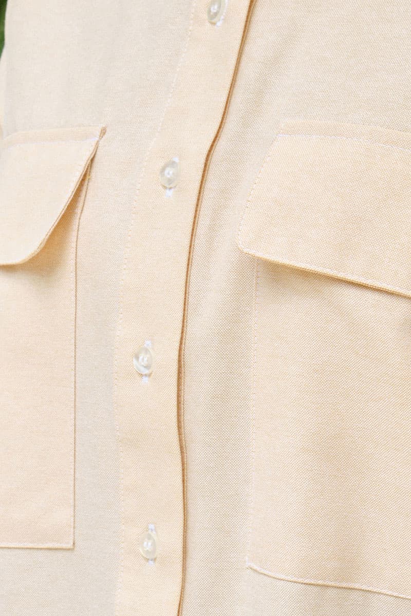 Safari Front Button Shirt - Cornsilk - Image 5