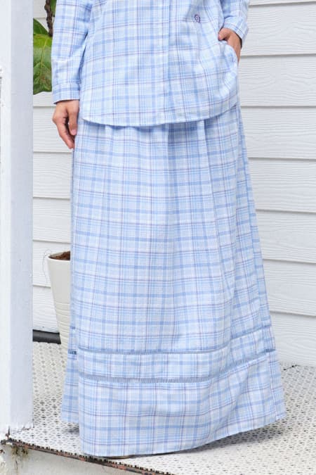 Pimble A-Line Skirt - Blue Check