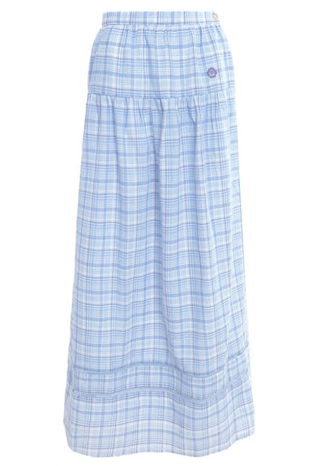 Pimble A-Line Skirt - Blue Check