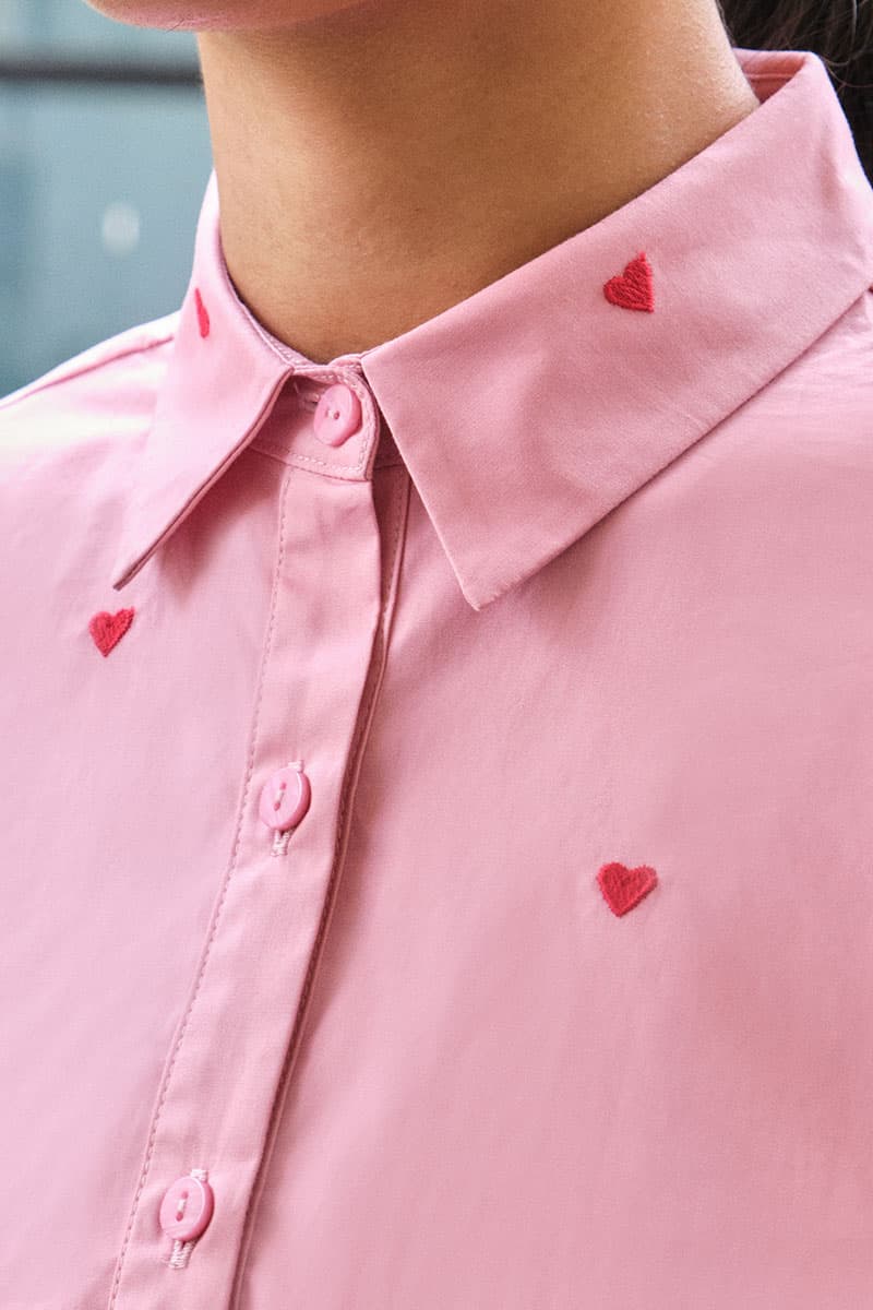 Wendalyn Front Button Shirt - Strawberry - Image 5