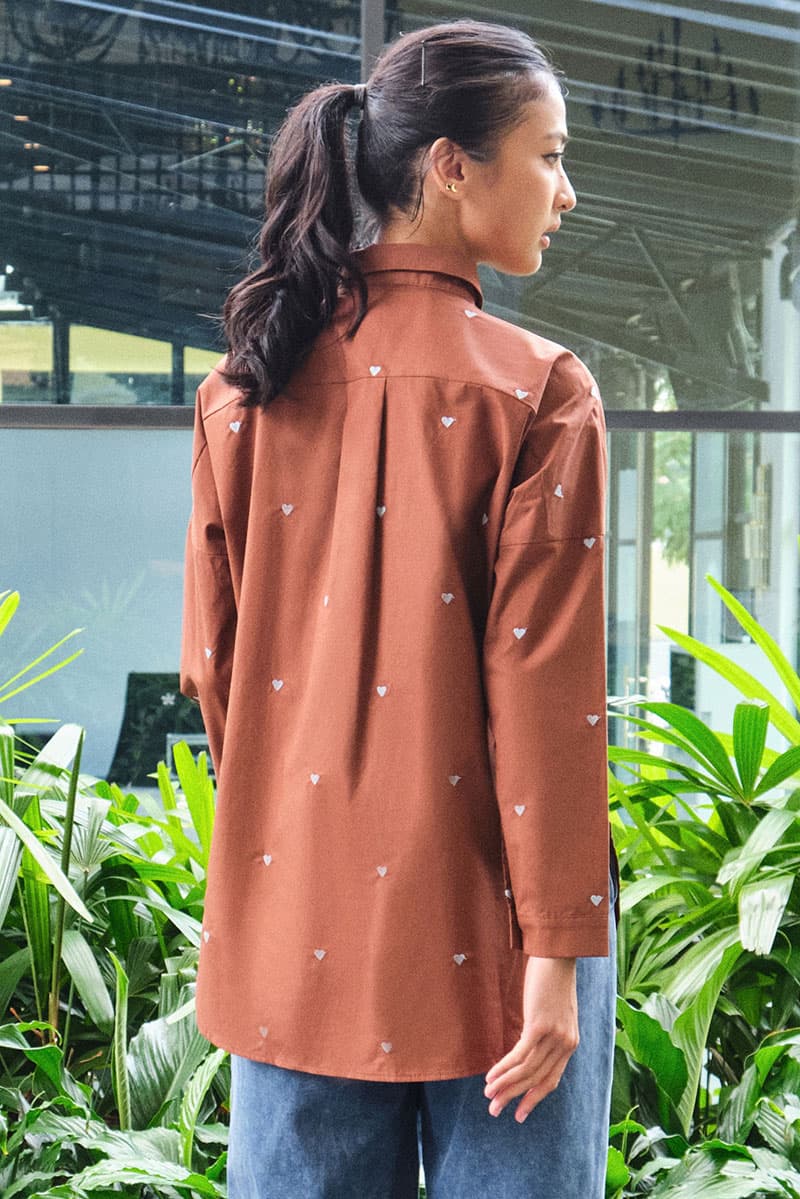 Wendalyn Front Button Shirt - Brownie - Image 4