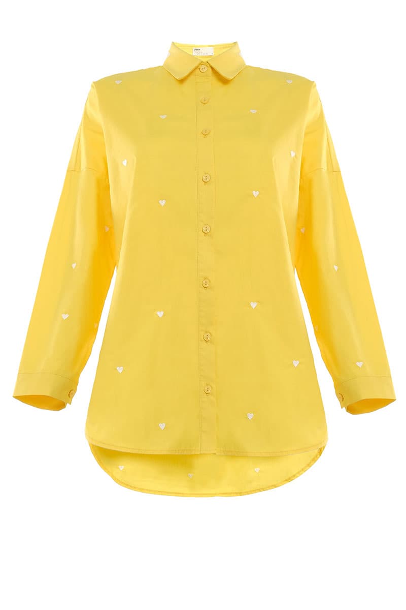 Wendalyn Front Button Shirt - Lemon - Image 2