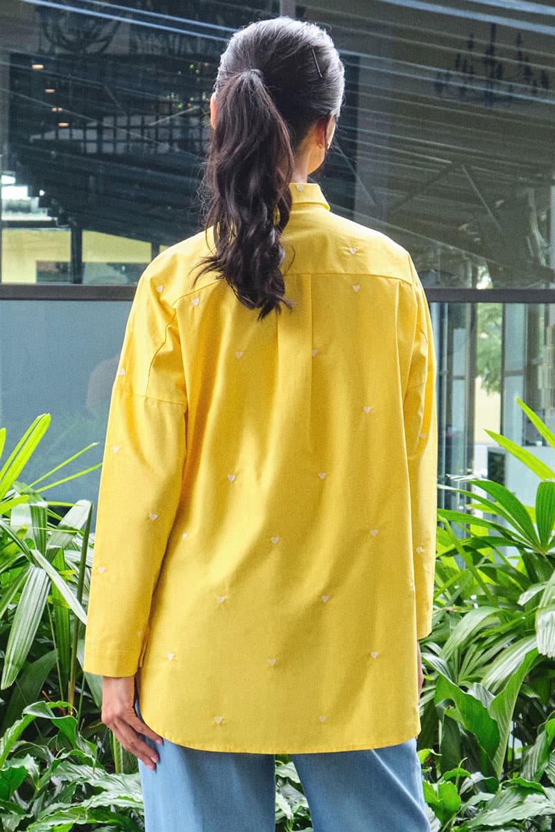 Wendalyn Front Button Shirt - Lemon - Image 4