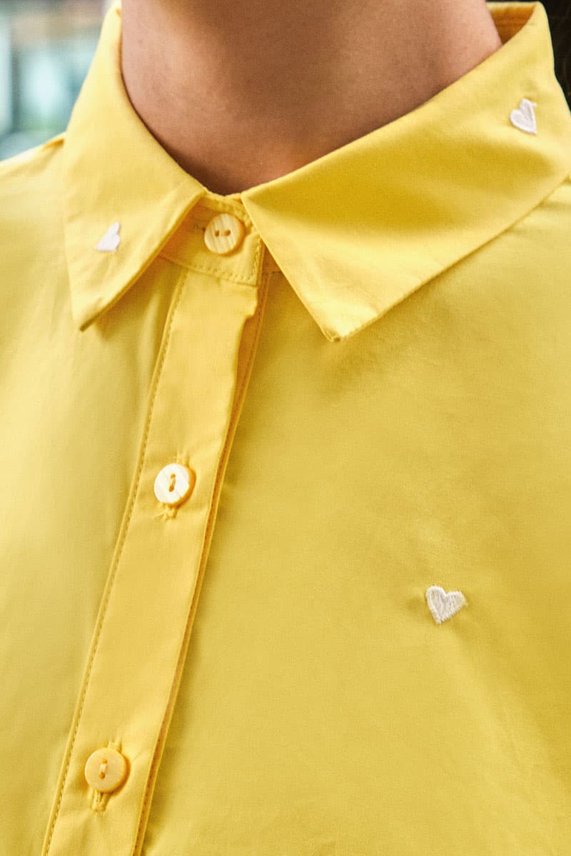 Wendalyn Front Button Shirt - Lemon - Image 5