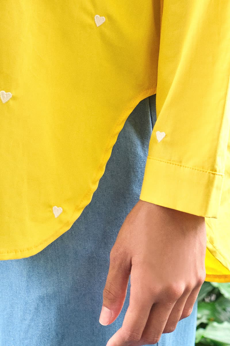 Wendalyn Front Button Shirt - Lemon - Image 6