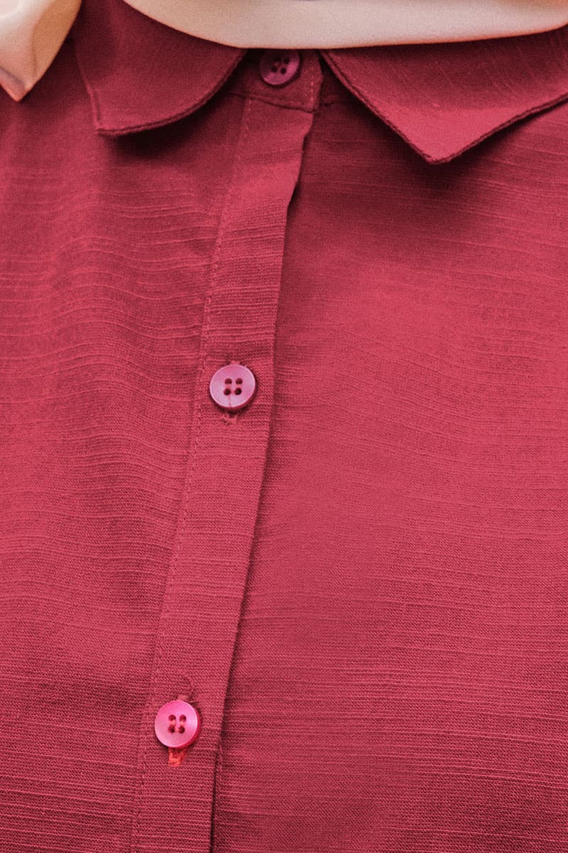 Wade Henley Shirt - Garnet Red - Image 5