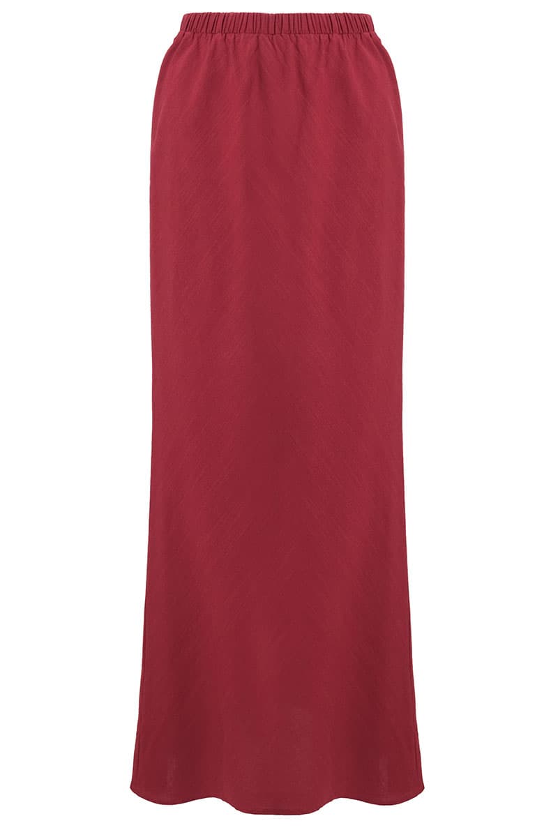 Mirage A-Line Skirt - Garnet Red - Image 2