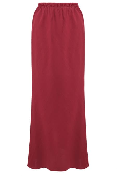 Mirage A-Line Skirt - Garnet Red