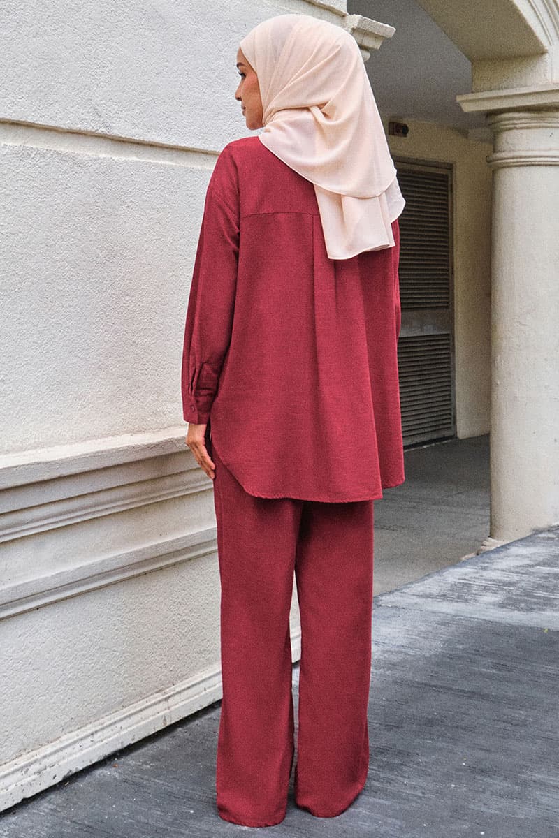 Miller Straight Cut Pants - Garnet Red - Image 4