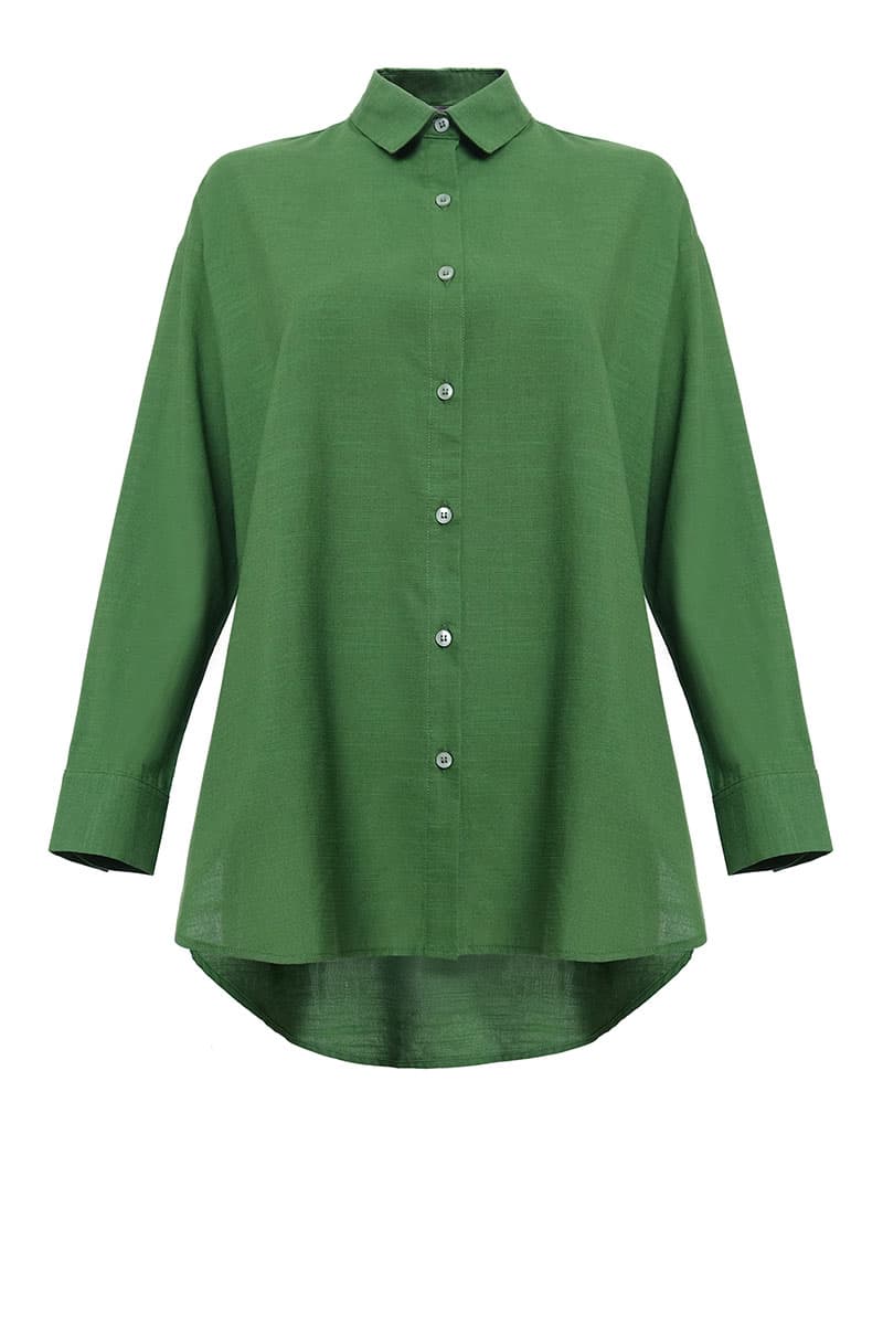 Conrad Front Button Shirt - Cactus - Image 2