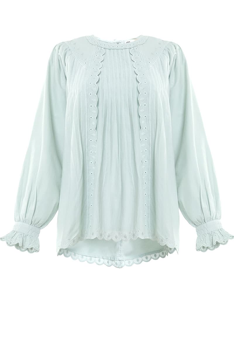 Ocean Raglan Sleeve Blouse - Pale Pistachio - Image 2
