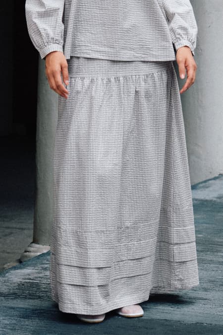 Easton A-Line Skirt - Cream Check