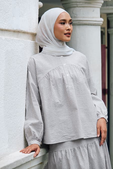 Sycamore Henley Blouse - Cream Check