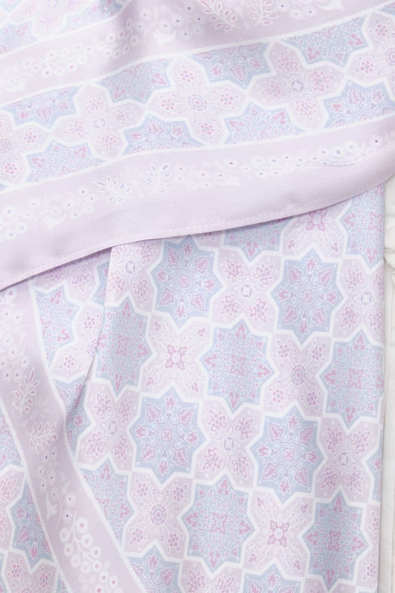 Tasneem Satin Square Headscarf - Lilac - Image 3