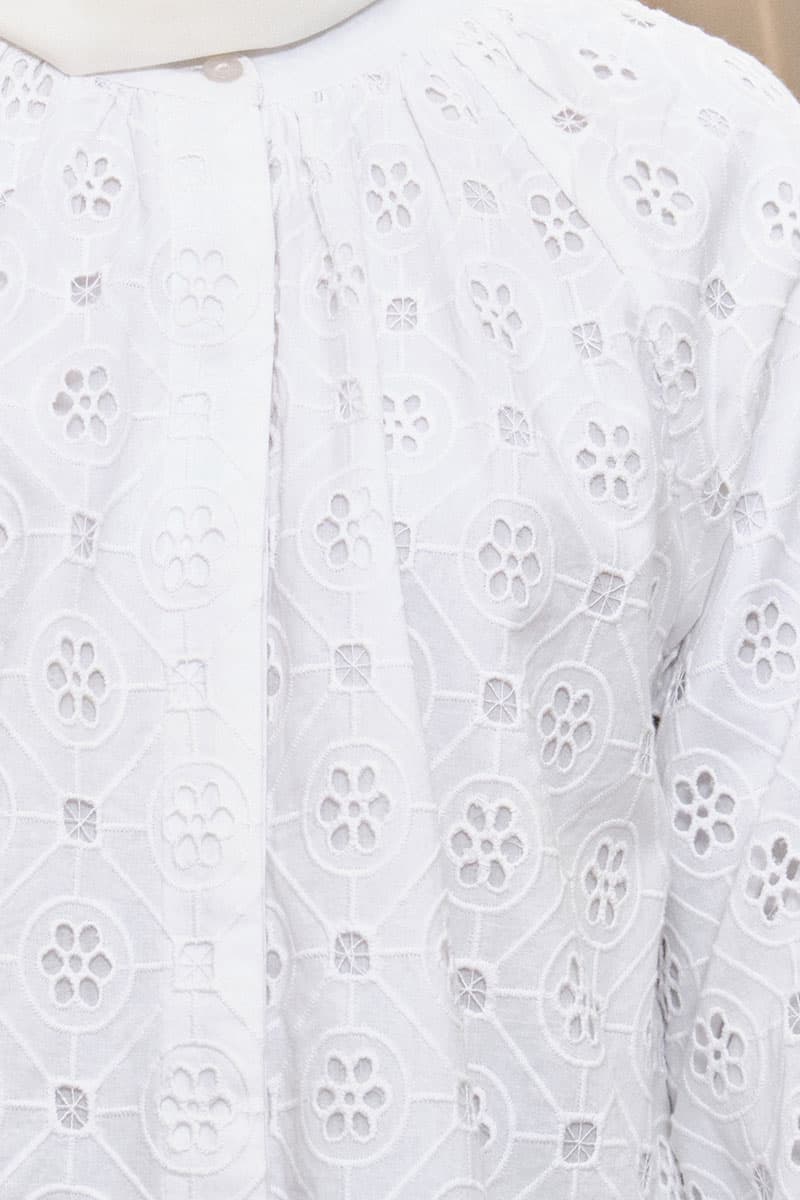 Jesse Front Button Blouse - White - Image 5