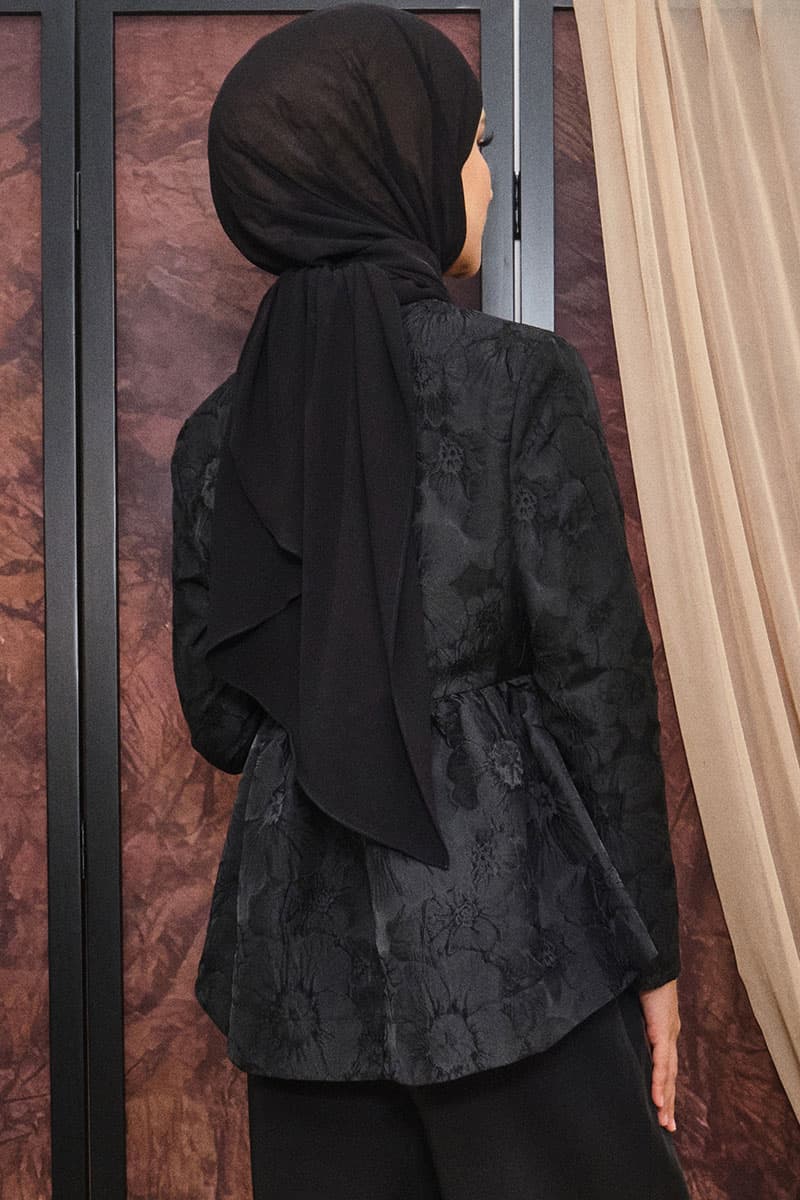 Kayson Gathered Waist Blouse - Black - Image 4