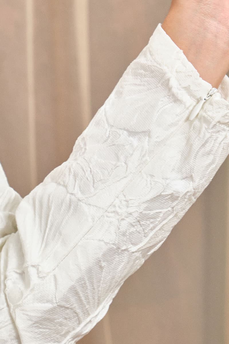 Kayson Gathered Waist Blouse - White - Image 5