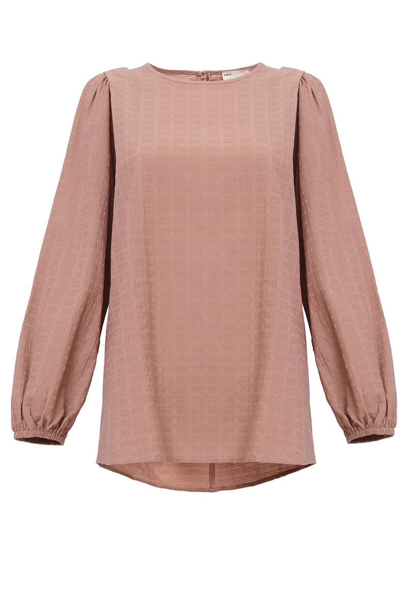 Linayah Flared Blouse - Praline - Image 2