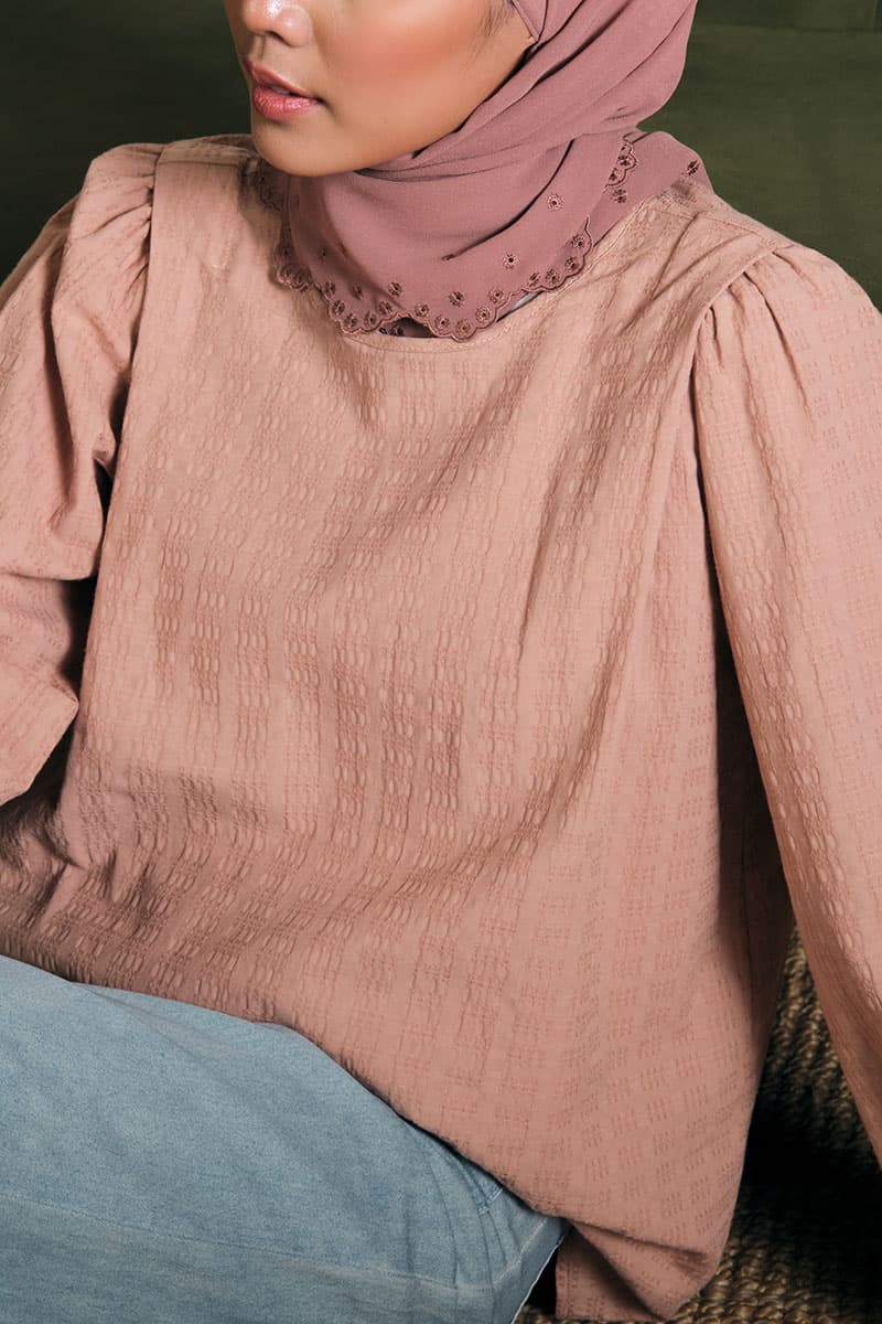 Linayah Flared Blouse - Praline - Image 1