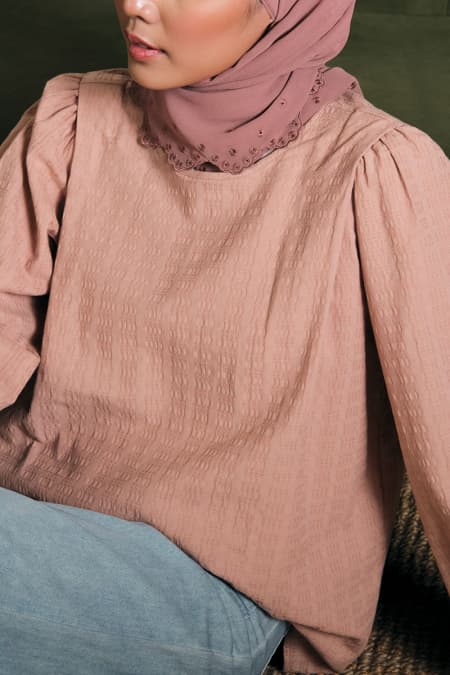 Linayah Flared Blouse - Praline