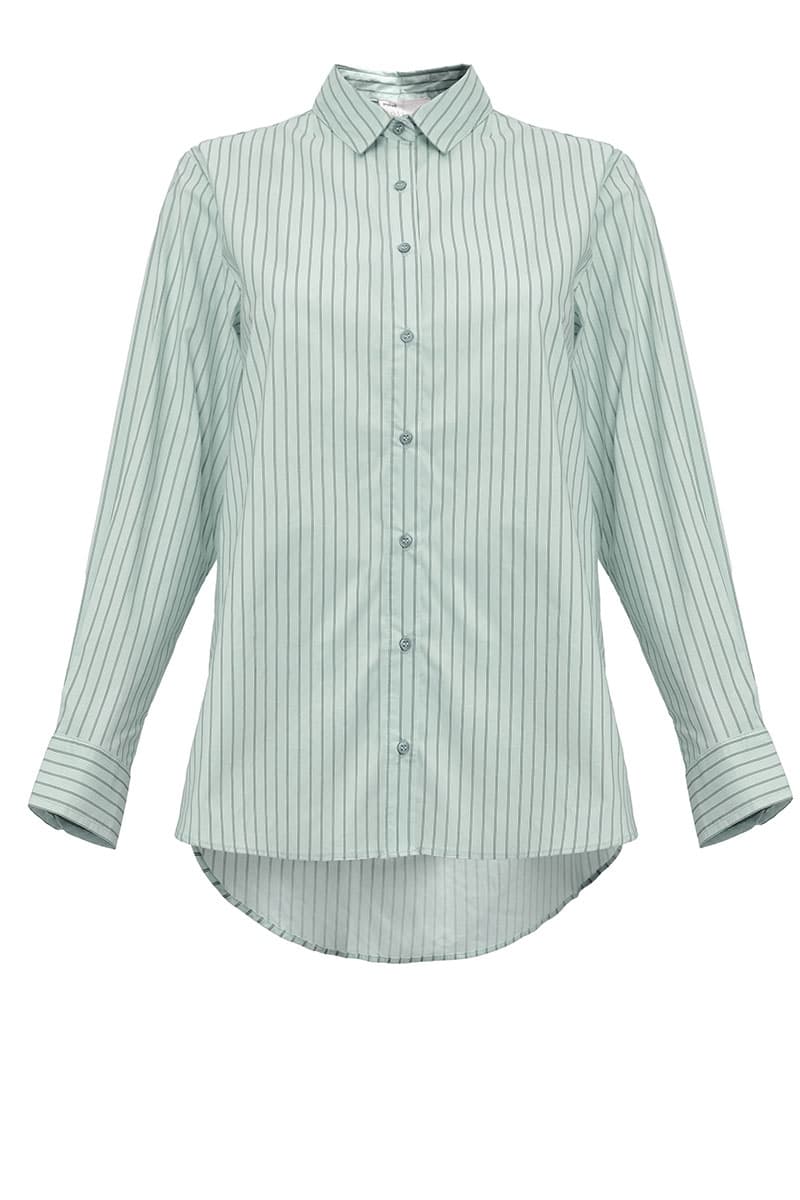 Mason Front Button Shirt - Mint Stripe - Image 2