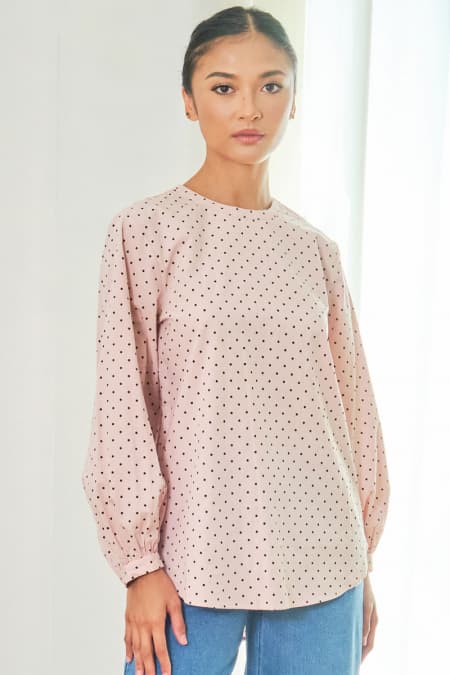 Merrick Curved Hem Blouse