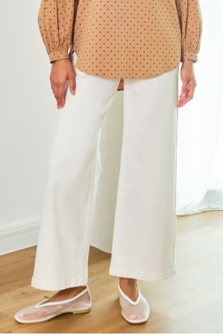 COTTON Coventry Straight Cut Jeans - White