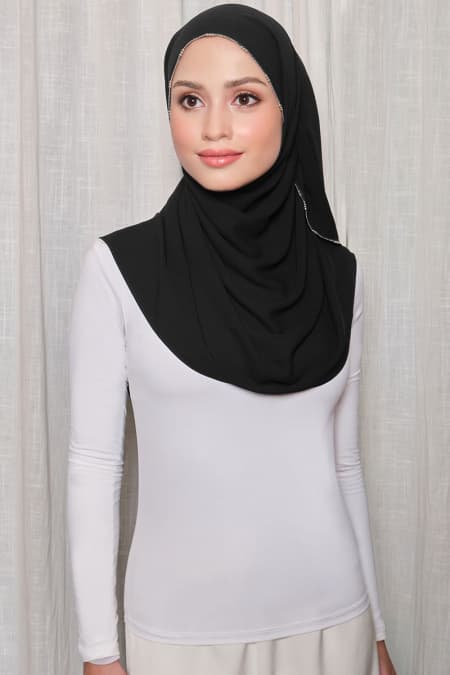 Brityn Beaded Headscarf - Black