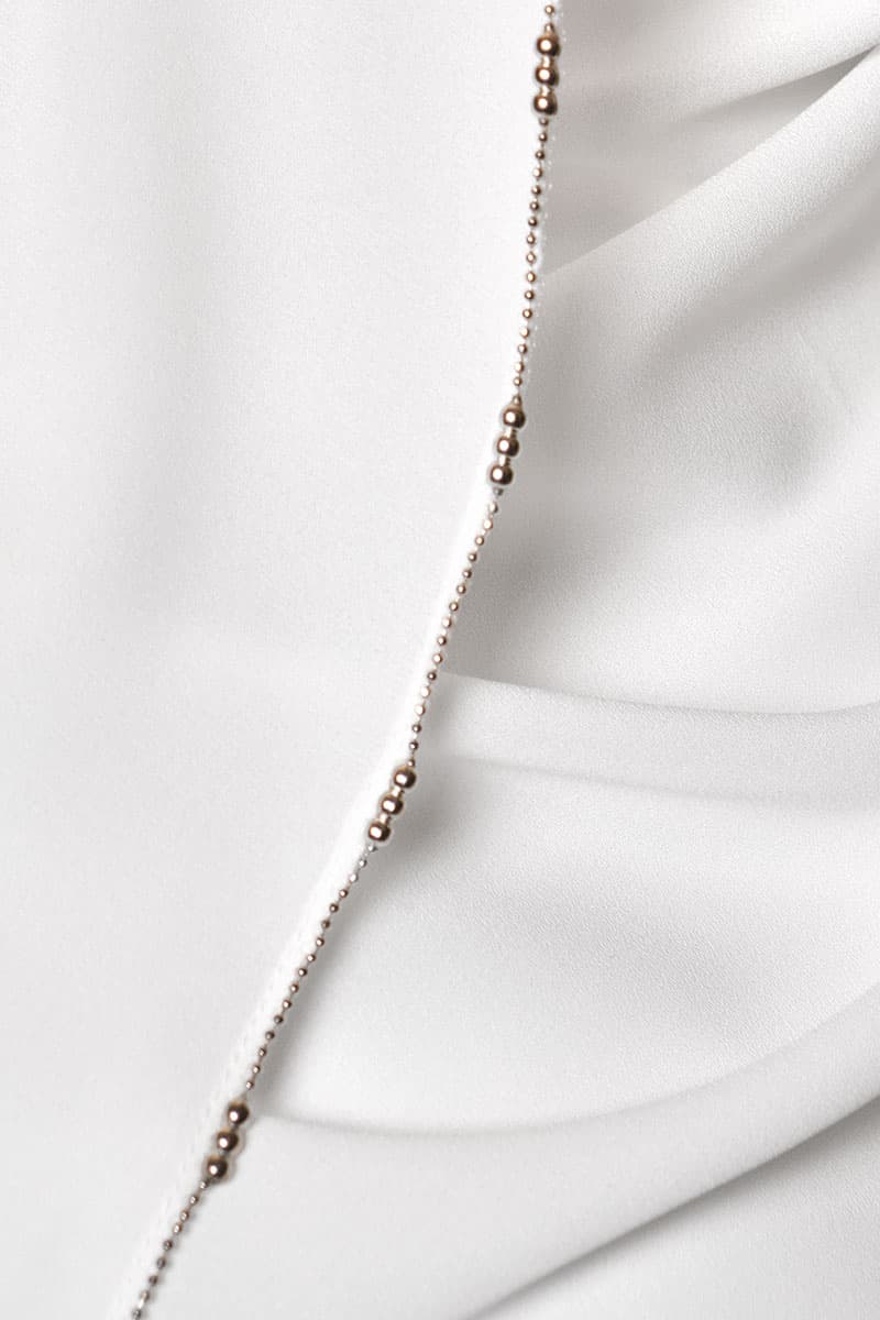Brityn Beaded Headscarf - Off White - Image 3