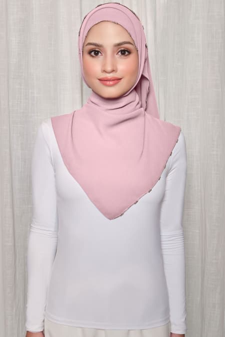 Brityn Beaded Headscarf - Primrose Pink
